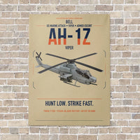 Thumbnail for Bell AH-1Z Viper vertical canvas print - no frame - beige background