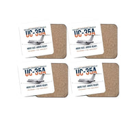 Thumbnail for UC-35A Citation Ultra Rapid Utility Airlift design on white 4 pieces set coaster
