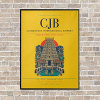 Thumbnail for Coimbatore International Airport CJB - Canvas Framed - Yellow