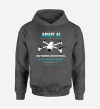 Thumbnail for Parrot ANAFI Ai design on dark gray hoodie single side