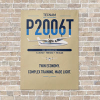 Thumbnail for Tecnam P2006T vertical canvas print - no frame - beige background