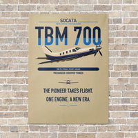 Thumbnail for Socata TBM 700 vertical canvas print - no frame - beige background