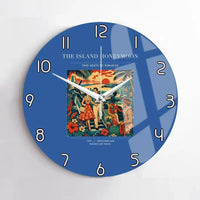 Thumbnail for VINTAGE G4104 - The Island Honeymoon - Designed Wall Clocks design on blue no-frame