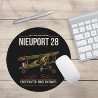 Thumbnail for Nieuport 28C.1 design on black round mouse pad
