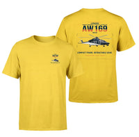 Thumbnail for Leonardo AW169 design on yellow t-shirt, double-side print