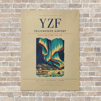 Thumbnail for Yellowknife Airport YZF vertical canvas print - no frame - beige background
