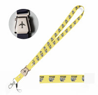Thumbnail for Boeing 737+Text & CFM LEAP-1 Engine seat belt lanyard - yellow
