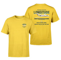 Thumbnail for Cessna Citation Longitude design on yellow double-side t-shirt, double-side print
