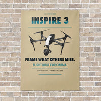 Thumbnail for DJI Inspire 3 vertical canvas print - no frame - beige background