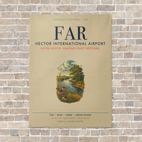 Thumbnail for Hector International Airport FAR vertical canvas print - no frame - beige background