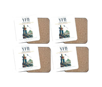 Thumbnail for Iqaluit Airport (YFB) design on white 4 pieces set coaster