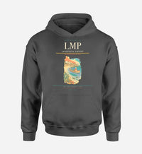 Thumbnail for Lampedusa Airport (LMP) design on dark gray hoodie single-side print