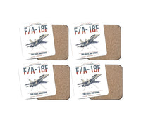 Thumbnail for F-A-18F Super Hornet design on white 4 pieces set coaster
