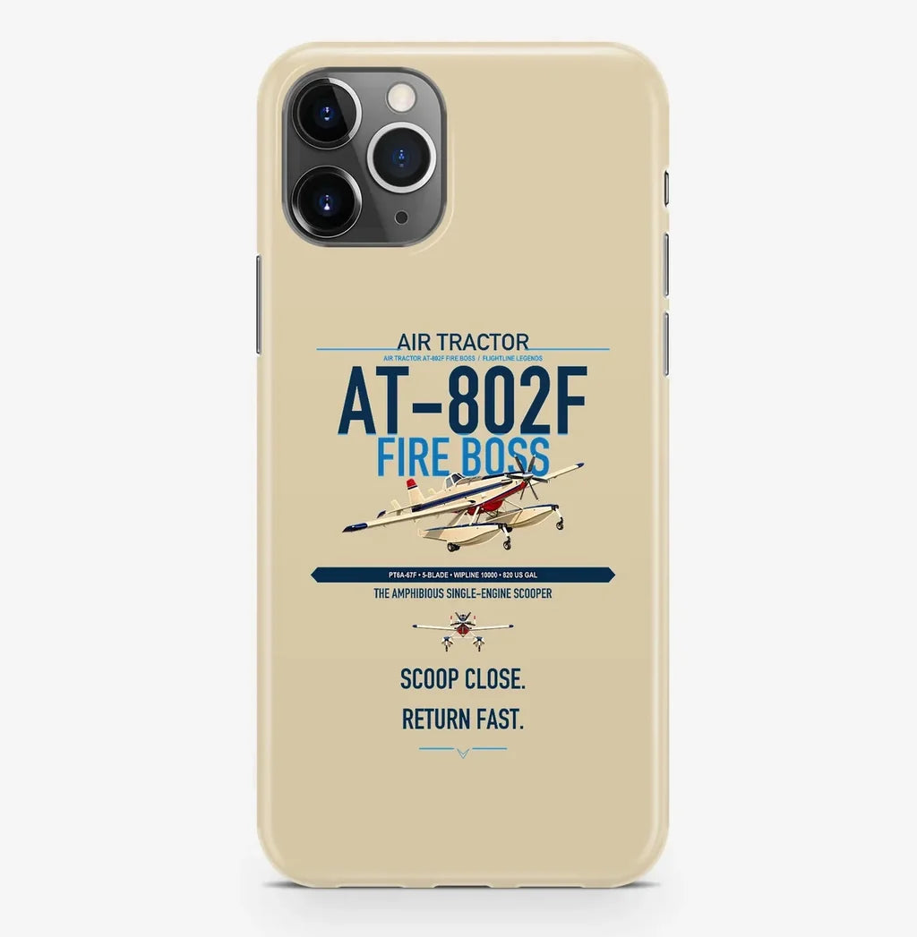Air Tractor AT-802F Fire Boss design on beige magsafe iphone case, for iPhone Pro Max