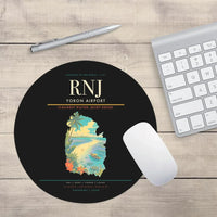 Thumbnail for Yoron Airport (RNJ) design on black round mouse pad