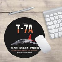Thumbnail for T-7A Red Hawk design on black round mouse pad