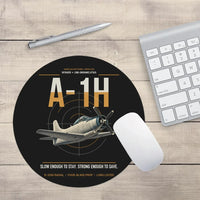 Thumbnail for A-1H Skyraider design on black round mouse pad