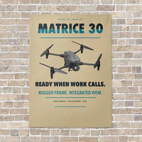 Thumbnail for DJI Matrice 30 vertical canvas print - no frame - beige background