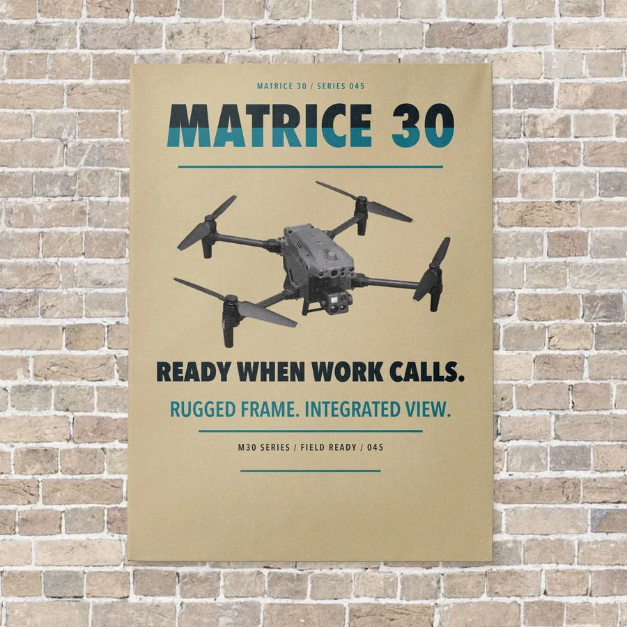 DJI Matrice 30 vertical canvas print - no frame - beige background