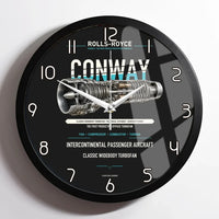 Thumbnail for CONWAY design on black framed wall clock