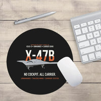 Thumbnail for X-47B UCAS-D Carrier Wing Without a Cockpit design on black round mouse pad