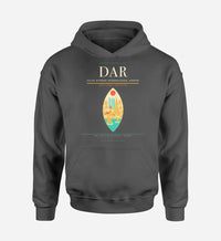 Thumbnail for Julius Nyerere International Airport (DAR) design on dark gray hoodie single-side print