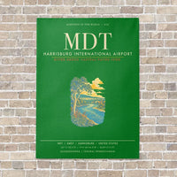 Thumbnail for Harrisburg International Airport MDT - Canvas Framed - Green