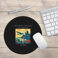 Thumbnail for VINTAGE G4447 - The Clifftop Castle Pass - Designed Mouse Pads design on black round