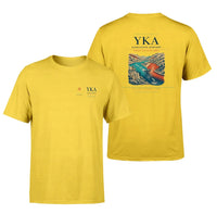 Thumbnail for Kamloops Airport (YKA) design printed on yellow double-side t-shirt