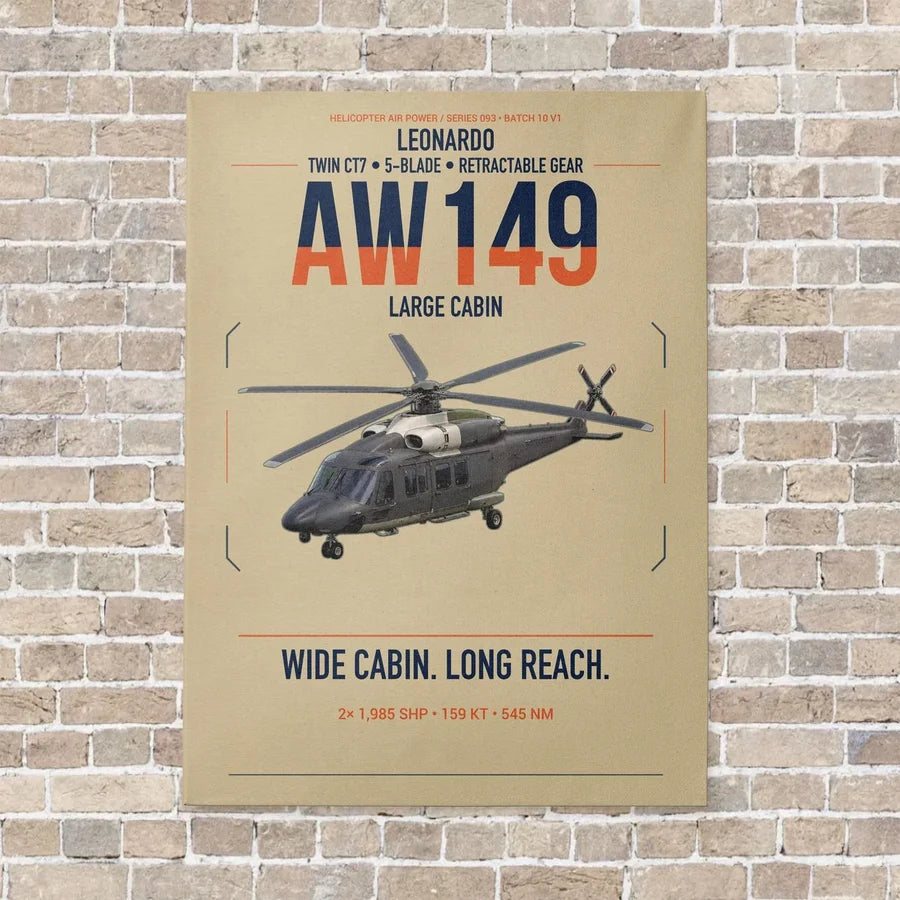 Leonardo AW149 vertical canvas print - no frame - beige background