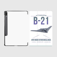 Thumbnail for B-21 Raider design on white samsung tablet tablet case