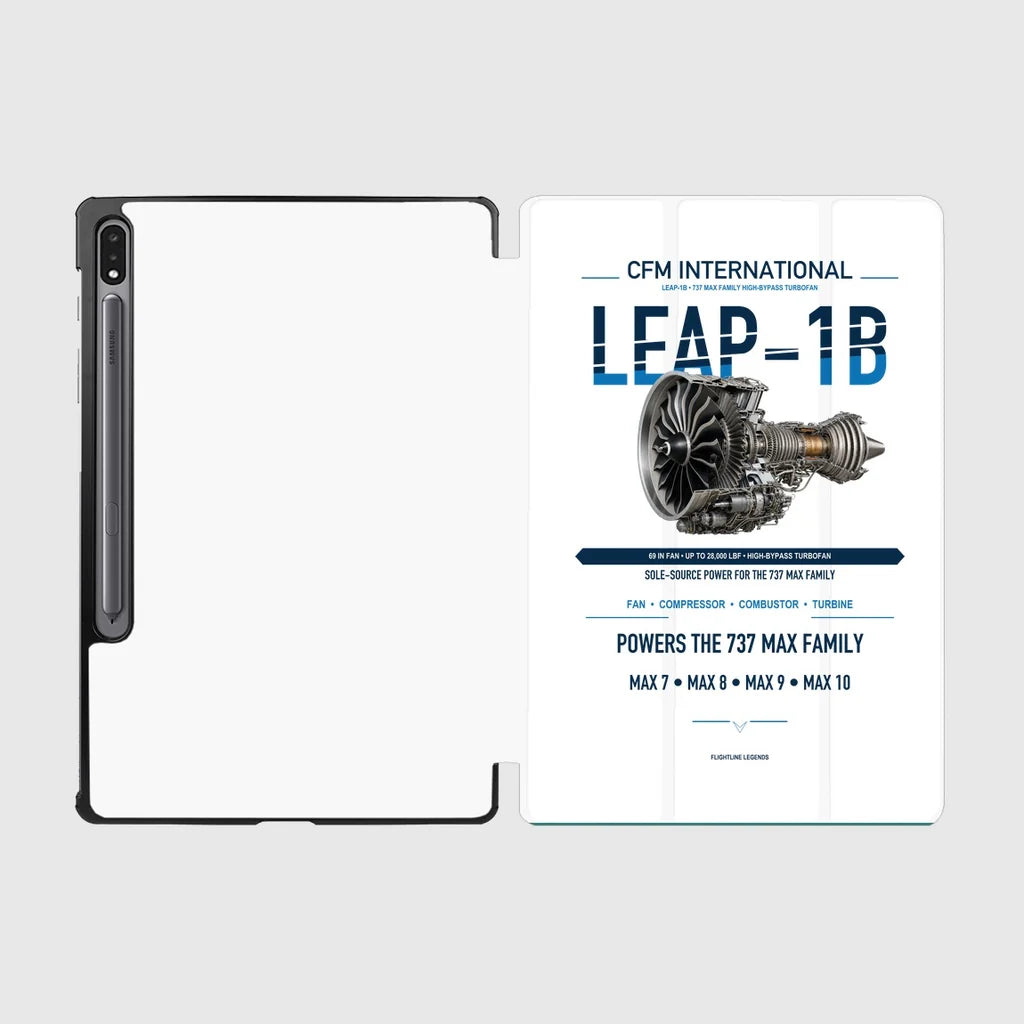CFM LEAP-1B design on white samsung tablet tablet case