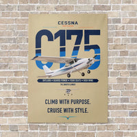 Thumbnail for Cessna 175 Skylark vertical canvas print - no frame - beige background