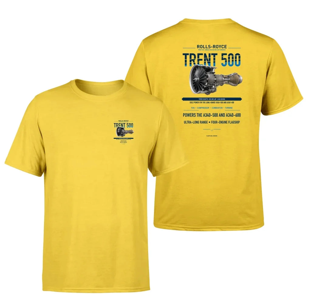 TRENT 500 design on yellow t shirt