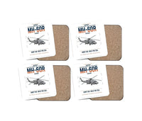 Thumbnail for Sikorsky MH-60R Seahawk design on white 4 pieces set coaster