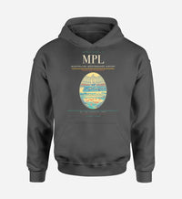 Thumbnail for Montpellier–Méditerranée Airport (MPL) design on dark gray hoodie single-side print