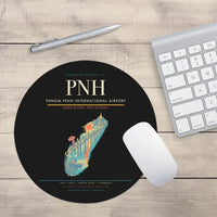 Thumbnail for Phnom Penh International Airport (PNH) design on black round mouse pad