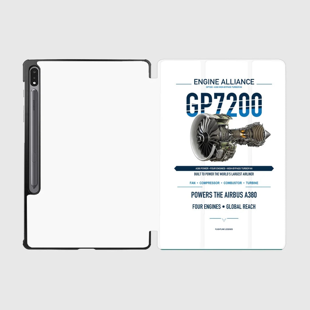 GP7200 design on white samsung tablet tablet case