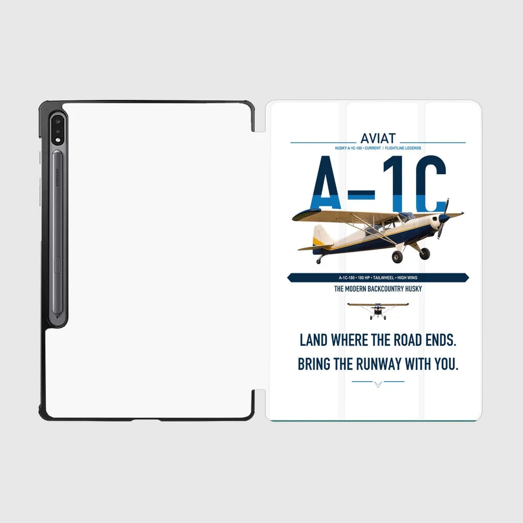Aviat Husky A-1C-180 design on white samsung tablet tablet case