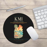 Thumbnail for Miyazaki Airport (KMI) design on black round mouse pad