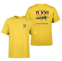 Thumbnail for Fokker D.XXI — Dutch LVA aircraft 221 design on yellow t-shirt, double-side print