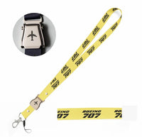 Thumbnail for Boeing 707 & Text seat belt lanyard - yellow