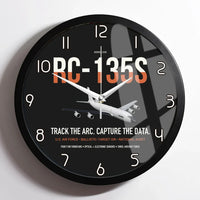 Thumbnail for RC-135S Cobra Ball design on black framed wall clock
