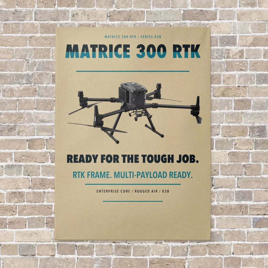 DJI Matrice 300 RTK vertical canvas print - no frame - beige background