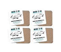 Thumbnail for DJI Mini 2 SE design on white 4 pieces set coaster