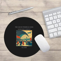 Thumbnail for VINTAGE G4300 - The Grand Terminal Echo - Designed Mouse Pads design on black round
