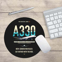 Thumbnail for Airbus A330-800neo design on black round mouse pad