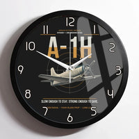 Thumbnail for A-1H Skyraider design on black framed wall clock