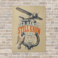 Thumbnail for Old Hands Still Know The Sky vertical canvas print - no frame - beige background