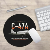 Thumbnail for C-47A Skytrain design on black round mouse pad